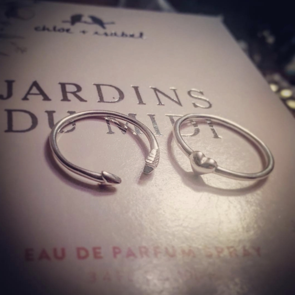 RARE Be Mine Sterling silver nesting rings
